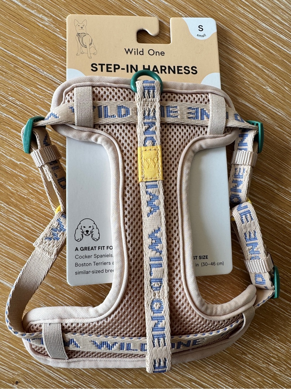 NWT! WILD ONE Air Collection Step-In Dog Harness Size Small Retro Tan Colorblock